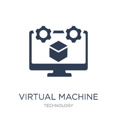 Virtual Machine icon. Trendy flat vector Virtual Machine icon on white background from Technology collection