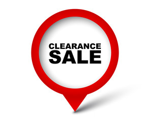 red vector banner clearance sale