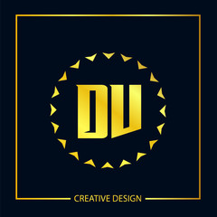 Initial Letter DV Logo Template Design