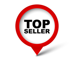 red vector banner top seller