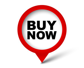 red vector banner buy now
