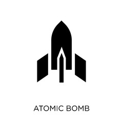 Atomic bomb icon. Atomic bomb symbol design from Fairy tale collection.