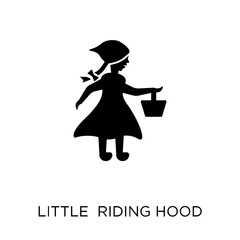 Little red riding hood icon. Little red riding hood symbol design from Fairy tale collection.