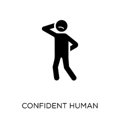 confident human icon. confident human symbol design from Feelings collection.