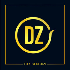 Initial Letter DZ Logo Template Design