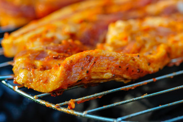 meat on the grill