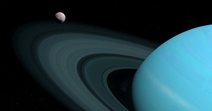 Miranda orbiting around Uranus