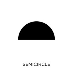 Semicircle icon. Semicircle symbol design from Geometry collection.