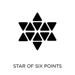 Star of six points icon. Star of six points symbol design from Geometry collection.