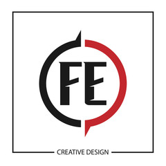 Fototapeta premium Initial Letter Logo FE Template Design