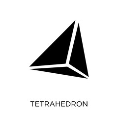 Tetrahedron icon. Tetrahedron symbol design from Geometry collection.