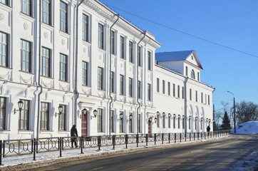 Fototapeta premium Arkhangelsk, Russia. 4 secondary school opened in 1911 in honor of the 100th anniversary of M. V. Lomonosov