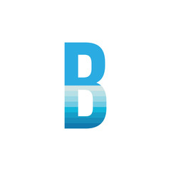 Letter B with sea wave logo