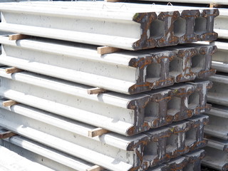 Rows of Spun Micropile for construction To use in the foundation work for strength in building projects