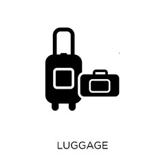 Fototapeta premium Luggage icon. Luggage symbol design from Hotel collection.