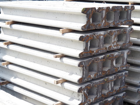 Rows of Spun Micropile for construction To use in the foundation work for strength in building projects