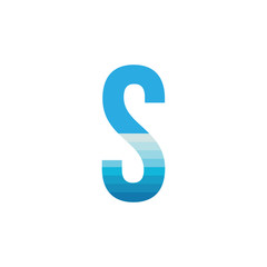 Letter S with sea wave logo
