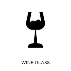 Wine glass icon. Wine glass symbol design from Restaurant collection.