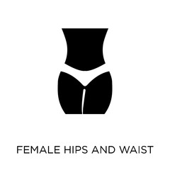 Female hips and waist icon. Female hips and waist symbol design from Human Body Parts collection. Simple element vector illustration. Can be used in web and mobile.