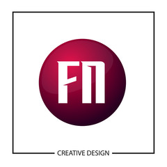 Initial Letter Logo FN Template Design