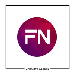 Initial Letter Logo FN Template Design