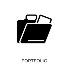 Portfolio icon. Portfolio symbol design from Human resources collection. Simple element vector illustration. Can be used in web and mobile. - 229996427