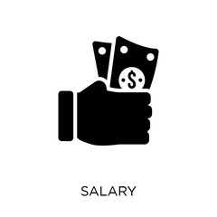 Salary icon. Salary symbol design from Human resources collection. Simple element vector illustration. Can be used in web and mobile.