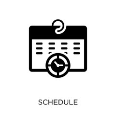 Schedule icon. Schedule symbol design from Time managemnet collection. Simple element vector illustration. Can be used in web and mobile.