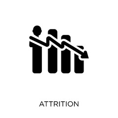 Attrition icon. Attrition symbol design from Time managemnet collection. Simple element vector illustration. Can be used in web and mobile. - 229996644