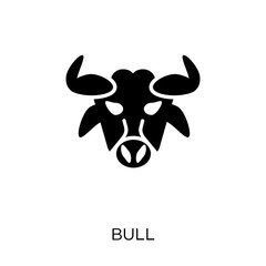 Bull icon. Bull symbol design from Animals collection.