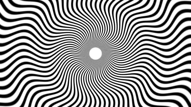 black and white trippy spiral sine