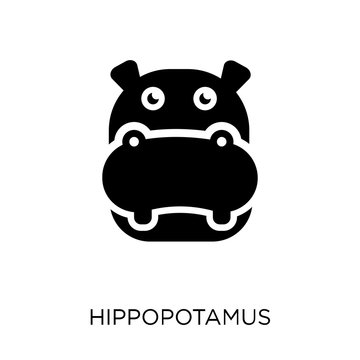 Hippopotamus icon. Hippopotamus symbol design from Animals collection.