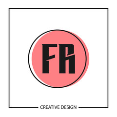 Obraz premium Initial Letter Logo FR Template Design