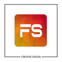 Fototapeta premium Initial Letter Logo FS Template Design