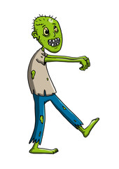 Ausmalbild Zombie – koloriert