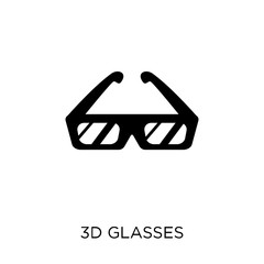 3d glasses icon. 3d glasses symbol design from Cinema collection.