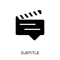 subtitle icon. subtitle symbol design from Cinema collection.