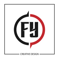 Initial Letter Logo FY Template Design