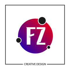 Initial Letter Logo FZ Template Design