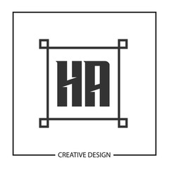 Initial HA Letter Logo Template Design
