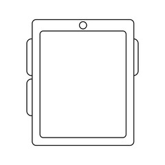 electronic device tablet in black and white