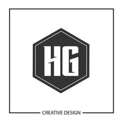 Initial HG Letter Logo Template Design
