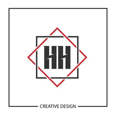 Initial HH Letter Logo Template Design