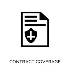 Contract Coverage icon. Contract Coverage symbol design from Insurance collection. Simple element vector illustration. Can be used in web and mobile.