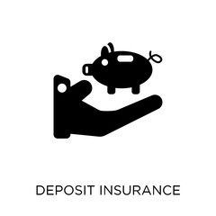 deposit insurance icon. deposit insurance symbol design from Insurance collection. Simple element vector illustration. Can be used in web and mobile.