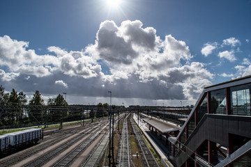 Fototapeta premium rail track and sky