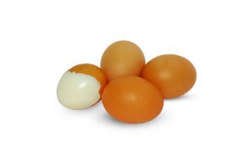 eggs isolated on white background