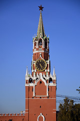Architecture of Moscow Kremlin. Color photo.