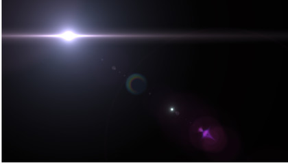 Lens flare light over black background. Easy to add overlay or screen filter over photos
