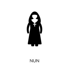 Nun icon. Nun symbol design from Professions collection.